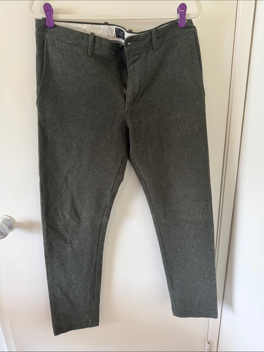 J. Crew Men's Olive Pants - 484 slim